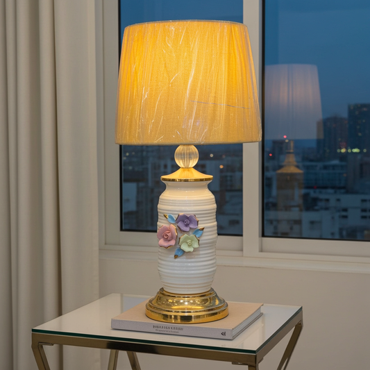 Luxury Handmade Fancy Table Lamp – 26 Inch Height, Table lamp | Elegant Shadow Light | Decorative Bedside Lamp