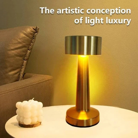 LED Table Lamp, study lamp, Golden Mushroom LED table Lamp - 3 Light Modes,1pcs