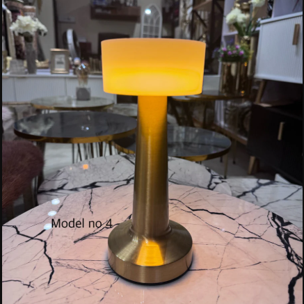Rechargeable Metal Touch Table Lamp - Dimmable LED Night Light with 3 Colors (Warm/White/Mixed), USB-C Charging