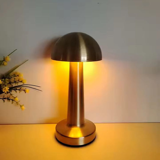LED Table Lamp, study lamp ,rechargeable, Golden Mashroom LED table Lamp - 3 Light Modes,1pcs, Dimmable