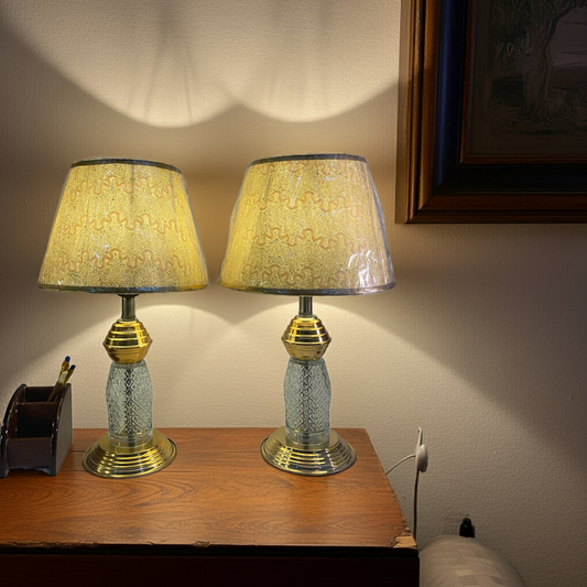 table Lamp 2 pieces golden color