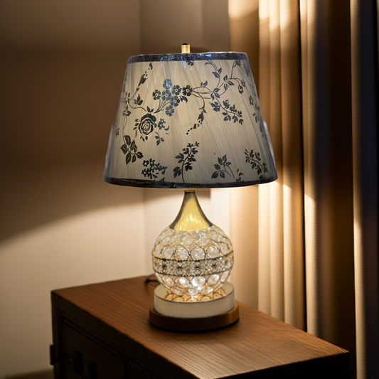 table Lamp crystal 1 pcs golden color