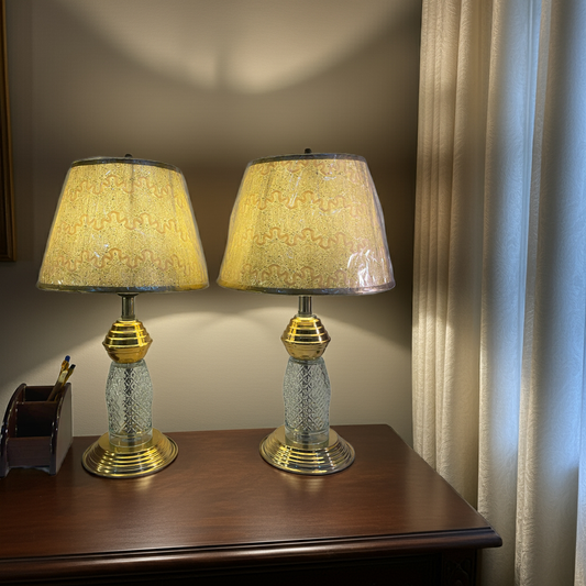 table Lamp 2 pieces golden color