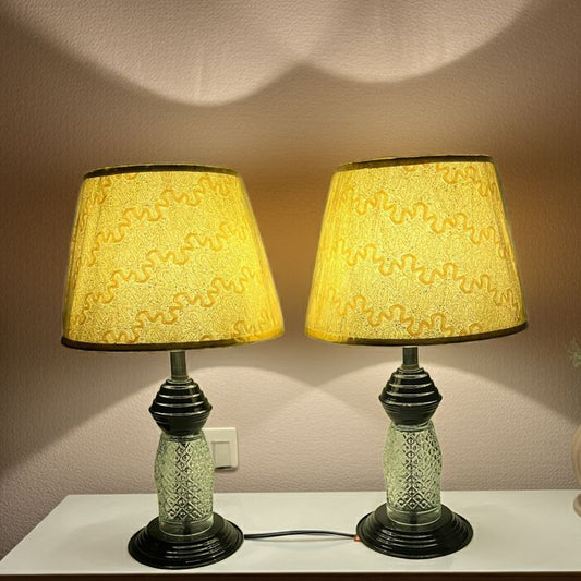 table Lamp 2 pieces golden color