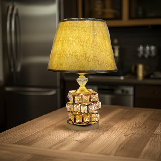 table Lamp crystal 1 pcs golden color