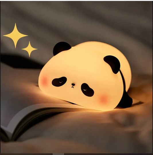 Touch LED Night Light for Kids | Rechargeable Silicone Panda & Rabbit Lamp