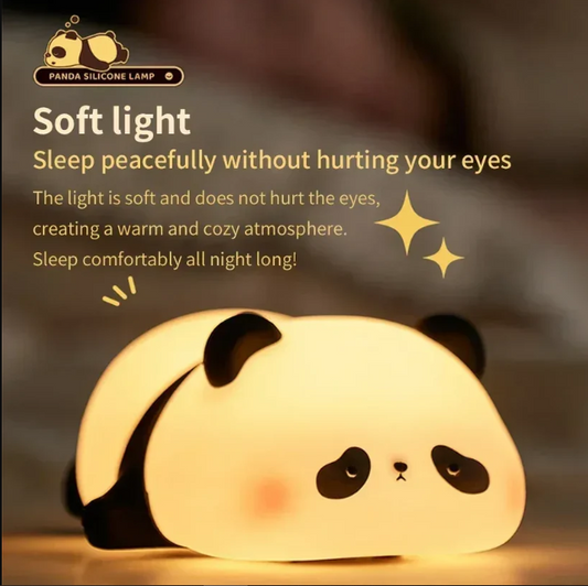 Touch LED Night Light for Kids | Rechargeable Silicone Panda & Rabbit Lamp