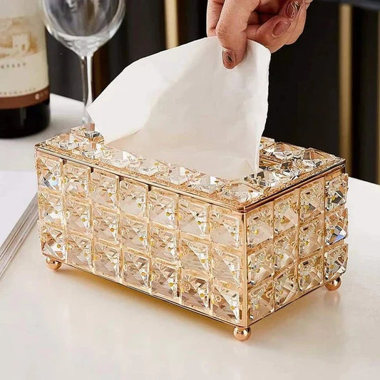 Crystal Facial Tissue Box Holder