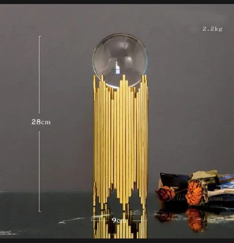 Luxury Crystal Ball with Brass Metal Stand