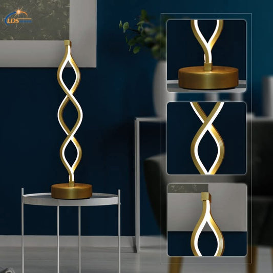 Dimmable Spiral Twist Wave LED Table Lamp